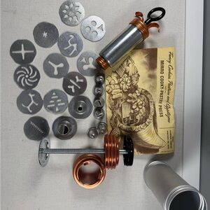Mirro Copper & Silver Cookie Pastry Press Set - Decorative Baking Discs Included